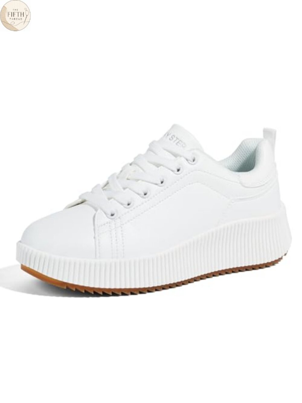 Woven Platform Sneakers Lace-Up Chunky Casual Tennis Walking Shoes